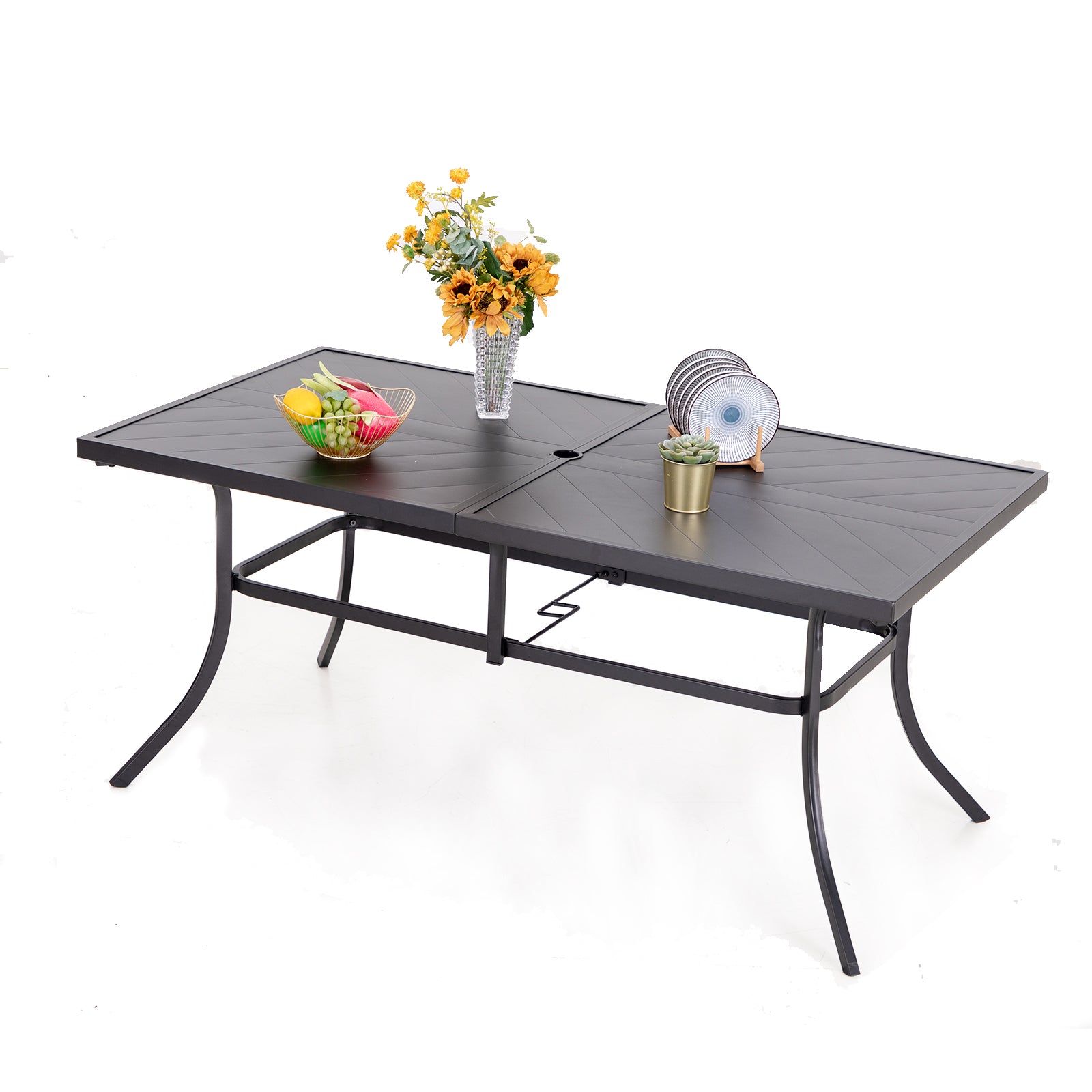 Sophia & William 65" x 35" Embossed Steel Rectangle Table