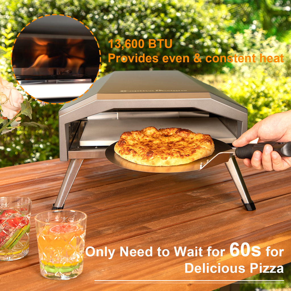 60s Quick Roast Propane BBQ Pizza Oven for 13" Pizza for Outdoor