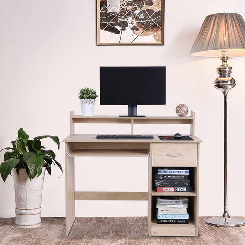 PHI VILLA Home Office Computer Desk with Keyboard Tray