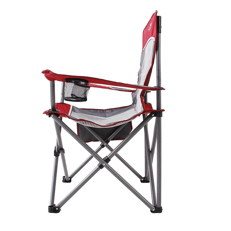 Alpha Camp Red Grey Oversized Mesh Camping Chair