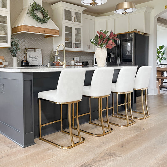 24" Modern PU Leather Bar Stools for Kitchen Island，Phi Villa