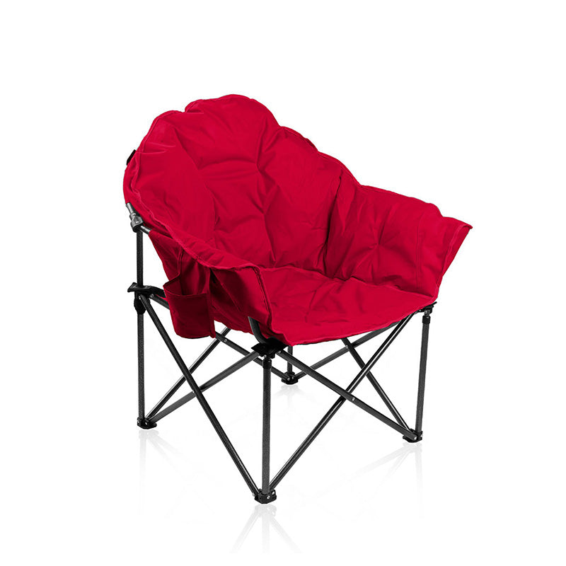 Alpha Camp Red Folding Oversized Padded Moon Chair