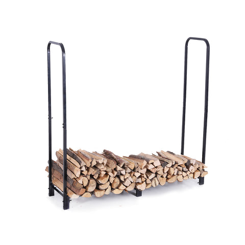 PHI VILLA 48 Inch Extra Widened Steel Firewood Rack for Storing and Drying Firewood
