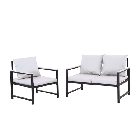 PHI VILLA Accent Lounge Sofa Chair Loveseat with Metal Frame for Living Room