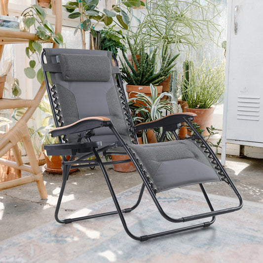 MFSTUDIO Oversized Padded Zero Gravity Lounge Chair with Massage