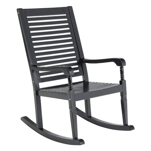 Phi Villa Outdoor Acacia Wood Rocking Chair for Garden and Indoor